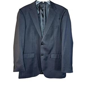 Bocaccio Uomo Black 2 Button Sport Coat Suit Blazer Jacket Mens 42L Paris Luxury